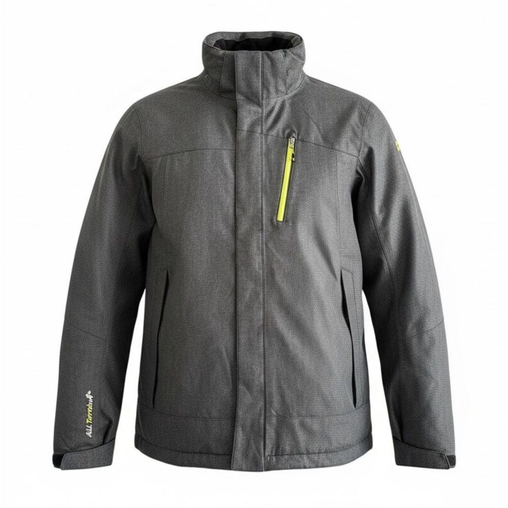 Killtec All Terrain Men’s Waterproof Ski Jacket | Size L | Gray - No hood